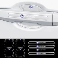 Przezroczyste Naklejki Pod Klamki drzwi samochodu VOLKSWAGEN z Logo 8 szt