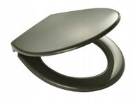 Deska sedesowa RIDDER Miami wolnoopadająca, ciemno szara, 37,2x44,2 cm