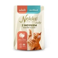 NEKKO DAILY Adult Sterilised indyk kawałki w sosie 85g