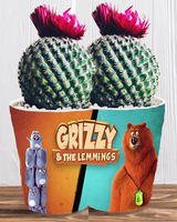 Doniczka do kwiatów/roślin - Grizzy i Lemingi