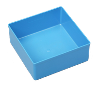 Pojemnik magazynowy, warsztatowy 108x108x45 mm. Niebieski