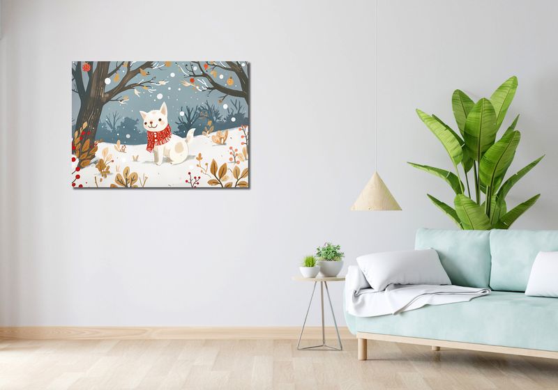 Obraz 100x70cm Śnieżny Kompan zdjęcie 2