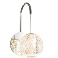 Glamour LAMPA ścienna ROSARIO WL-12220121-1A-CR Italux szklana OPRAWA kinkiet LED 4,2W 3000K kula ball chrom przezroczysta