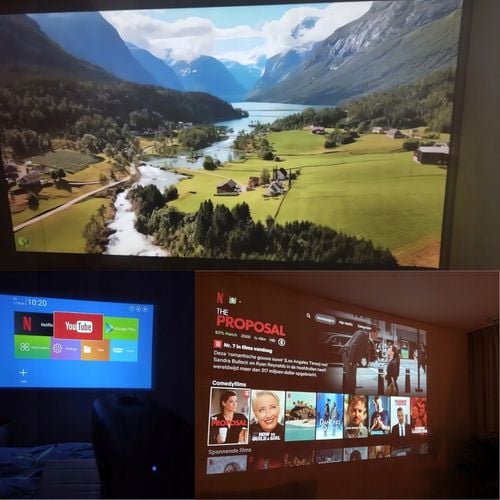 PROJEKTOR RZUTNIK LED 2025 PRO ANDROID SMART TV NETFLIX WIFI GŁOŚNIK na Arena.pl