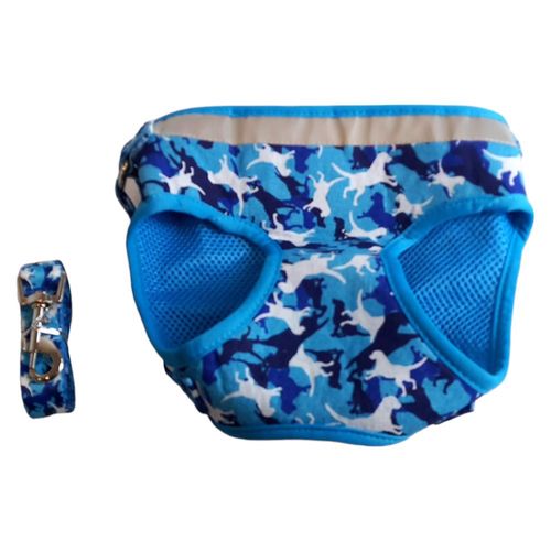 Szelki dla Psa ze Smyczą Regulowane XL Niebieska na Arena.pl