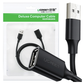 kabel usb 2.0 przedłużający ugreen us103, 1.5m (czarny)