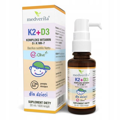 Medverita K2+D3 dla dzieci K MK-7 krople 30ml na Arena.pl