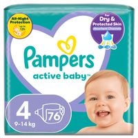 Pampers Active Baby Rozmiar 4, 76 pieluszek, 9-14 kg