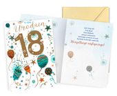 karnet dk-1393 urodziny 18 (osiemnastka, balony, cyfry)