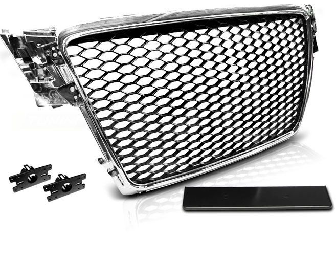Grill ATRAPA AUDI A4 B8 08-11 CHROME RS-STYLE zdjęcie 2