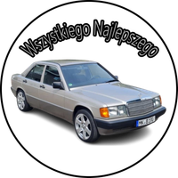 Opłatek na tort Mercedes Auto Samochód Logo Urodziny 18 30 40 50