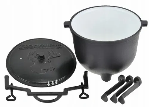 Kociołek Myśliwski 11 Lit. EMALIA Żeliwny GARNEK na OGNISKO Emaliowany na Arena.pl