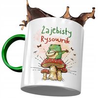 Kubek Zielony Dla Rysownika Żajebisty Rysownik Z Nadrukiem Ze Zdjęciem