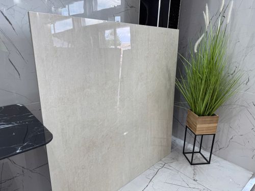 Płytka polerowana, gres beżowy 120x120 -luksusowy połysk! - 49,90 zł/m² na Arena.pl