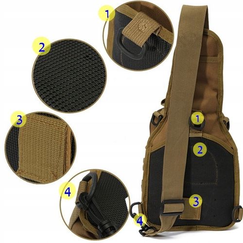 Plecak WOJSKOWY TAKTYCZNY Miejski Do Pracy Wycieczki Torba na Jedno Ramię na Arena.pl