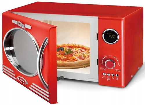 KUCHENKA MIKROFALOWA GRILL MIKROFALÓWKA RETRO 1000W 23L CZERWONA MIKROFALA na Arena.pl