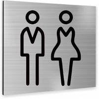 Tabliczka DIBOND DOWOLNY PIKTOGRAM TEKST NAPIS SREBRNA Tablica nierdzewna