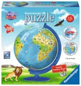 Puzzle 3D 180 elementów. Globus w języku angielskim