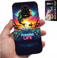 ETUI DO XIAOMI NOTE 9 PRO / 9S - WZORY WĘDKARSKIE RYBY POŁÓW WĘDKA PLECKI