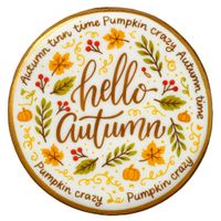 CIASTKO LUKROWANE HALLO AUTUMN ROZ.L KOŁO JESIEŃ RĘCZNIE ROBIONE