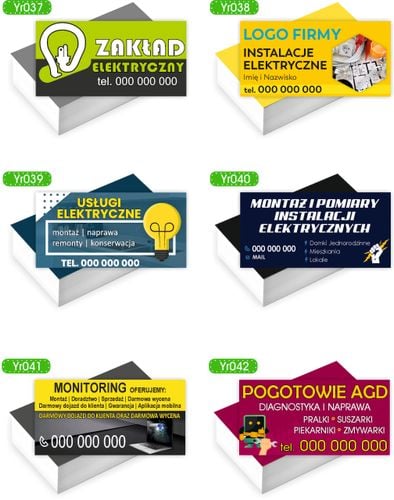 Wizytówki firmowe reklamowe 200szt dużo wzorów USŁUGI HYDRAULICZNE na Arena.pl