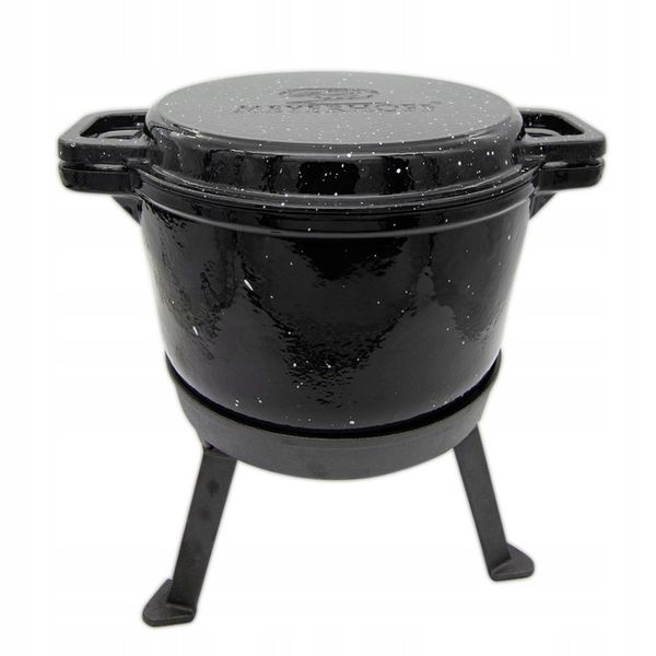 KOCIOŁEK 10L ŻELIWNY 3w1 emaliowany MARMUREK PRAŻONE DUSZONKI PRAŻUCHY zdjęcie 9