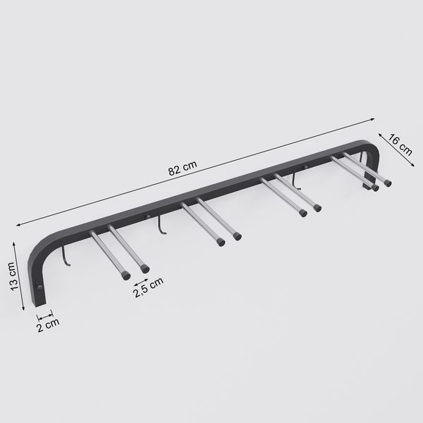 WIESZAK NA NARTY MONTOWANY DO ŚCIANĘ 4 PARY NART zdjęcie 11