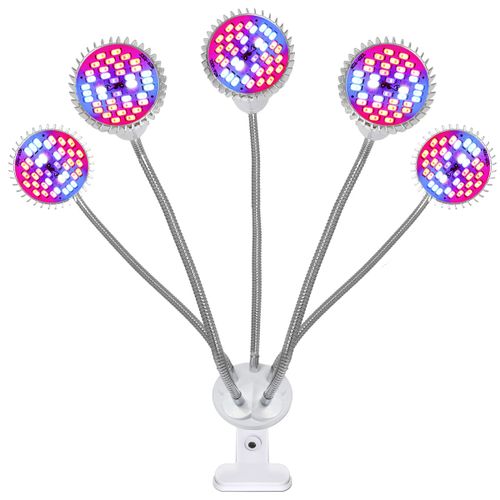 LAMPA LED DO WZROSTU UPRAWY ROŚLIN 150W 3000lm 5 GŁOWIC na Arena.pl