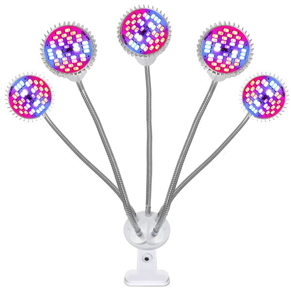 LAMPA LED DO WZROSTU UPRAWY ROŚLIN 150W 3000lm 5 GŁOWIC zdjęcie 9