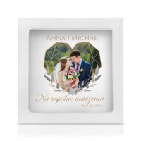 Skarbonka ze zdjęciem prezent na ślub wesele dla pary młodej wybór wzorów