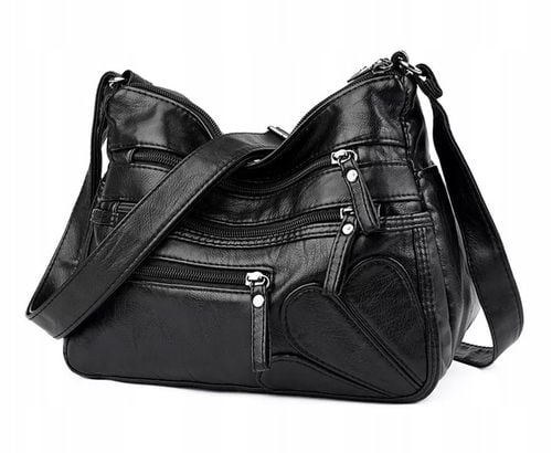 Torebka z miękkiej ekoskóry listonoszka dużo kieszeni pojemna vintage na Arena.pl