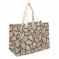 TORBA NA ZAKUPY BAWEŁNIANA DUŻA UNIWERSALNA NA PLAŻĘ 50 x 24 x 35 cm BEŻOWA