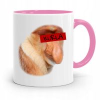 Kubek Różowy Nosacz Janusz Polak Kurła Prezent Z Nadrukiem Ze Zdjęciem