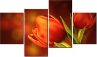 140CM 70 OBRAZ CZERWONE TULIPANY ŚCIENNY