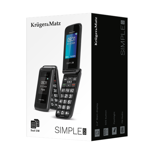 Telefon GSM dla seniora Kruger&Matz Simple 931 na Arena.pl