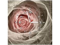 40X40CM ZEGAR RÓŻA KTALNA JASNY RÓŻ OBRAZ DRUK