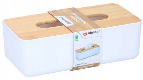 Pudełko na chusteczki Pojemnik na chustki 26x13cm Alpina na Arena.pl
