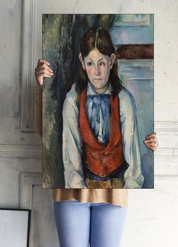 Boy in a Red Vest, Paul Cézanne - plakat 20x30 cm na Arena.pl