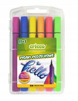 FLAMASTRY PISAKI Z KOŃCÓWKĄ PĘDZELKOWĄ CRICCO11+1