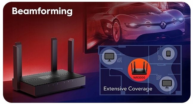 ROUTER WIFI CUDY WR3000 WiFi 6 Mesh 100/1000Mbps zdjęcie 7