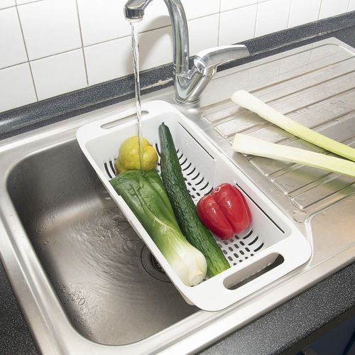 Cedzak Kuchenny Regulowany na Zlew Durszlak Sitko Odcedzania Suszarka na Arena.pl