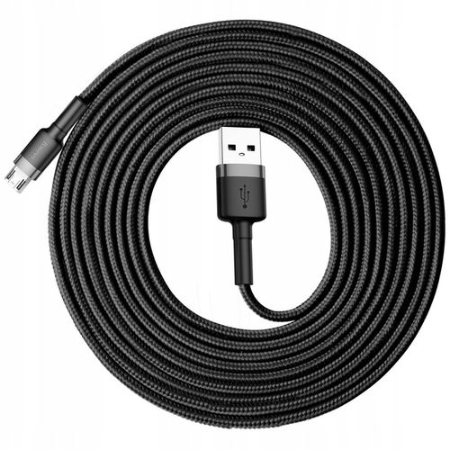 BASEUS MOCNY SZYBKI KABEL USB - MICRO USB PRZEWÓD OPLOT DWUSTRONNY 2A 3M na Arena.pl