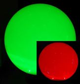 Lampa ogrodowa kula solarna dwubarwna 20 cm czerwono-zielona