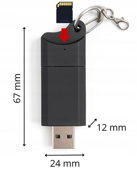 DYKTAFON SZPIEGOWSKI MINI PENDRIVE PODSŁUCH MAŁY BRELOK USB zdjęcie 10