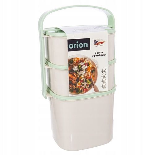 Menażka OBIADOWA 3-poziomowa piętrowa do przenoszenia żywności obiadów na Arena.pl