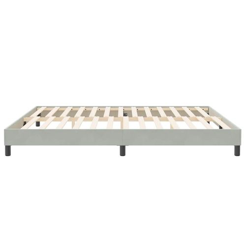 Łóżko Box Spring bez materaca Jasnoszary 200x210 cm Aksamit na Arena.pl