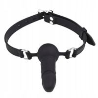 SILIKONOWY DELIKATNY KNEBEL PENETRUJĄCY, SEX PENIS DO UST, BDSM