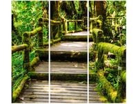 90CM 80 OBRAZ 3 ELEM DREWNIANY MOSTEK ŚCIENNY