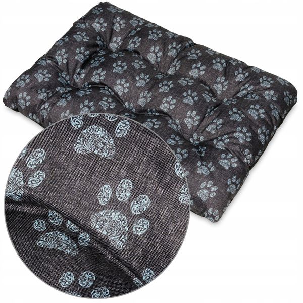 Legowisko dla psa poducha 55X40 ŁAPY LEN zdjęcie 1