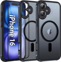 Etui do iPhone 16 do MagSafe MATT CASE WZMACNIANE 360° Szkło 5D PREMIUM